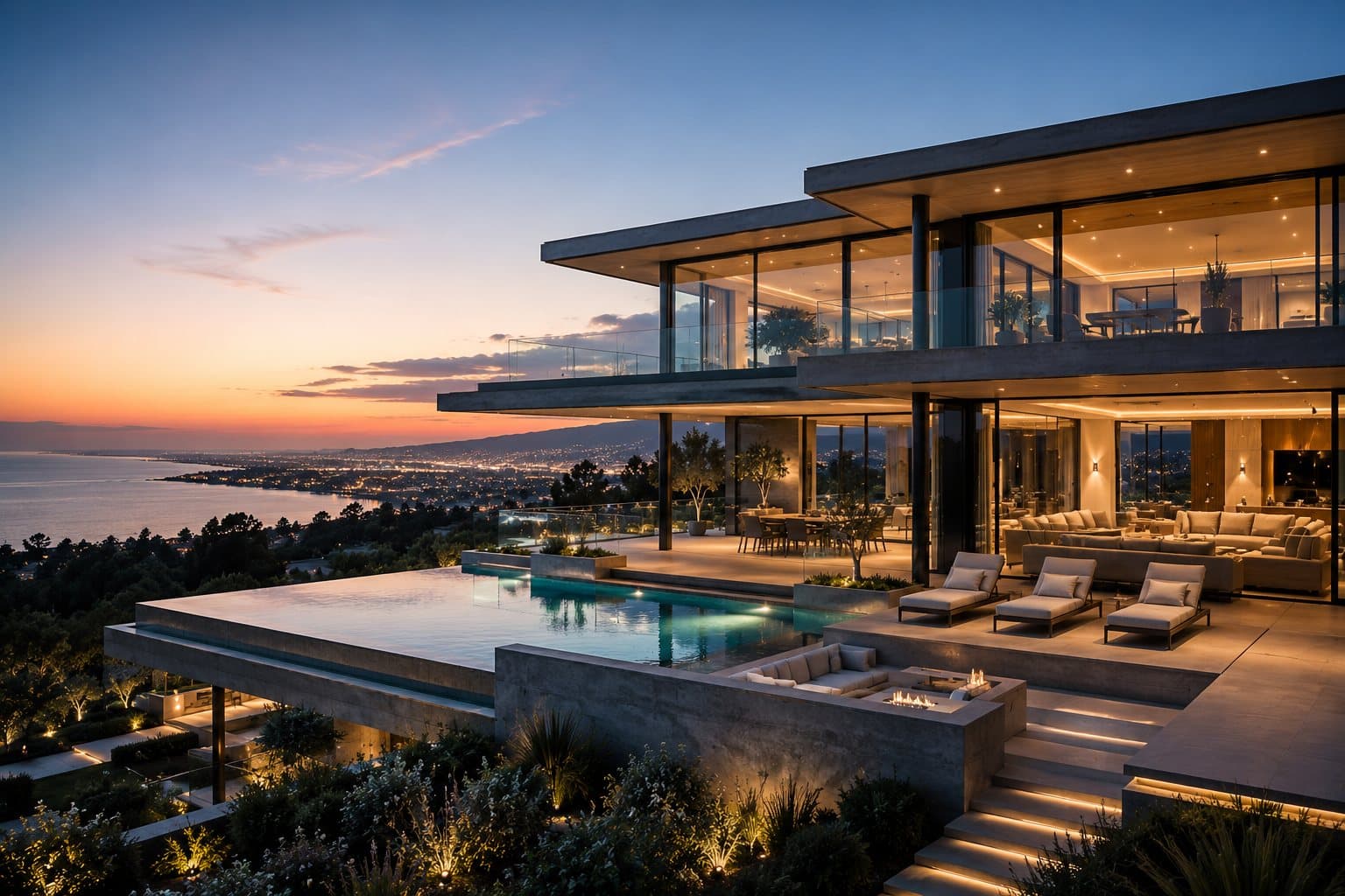 Glassline Residence exterior, expansive glazing